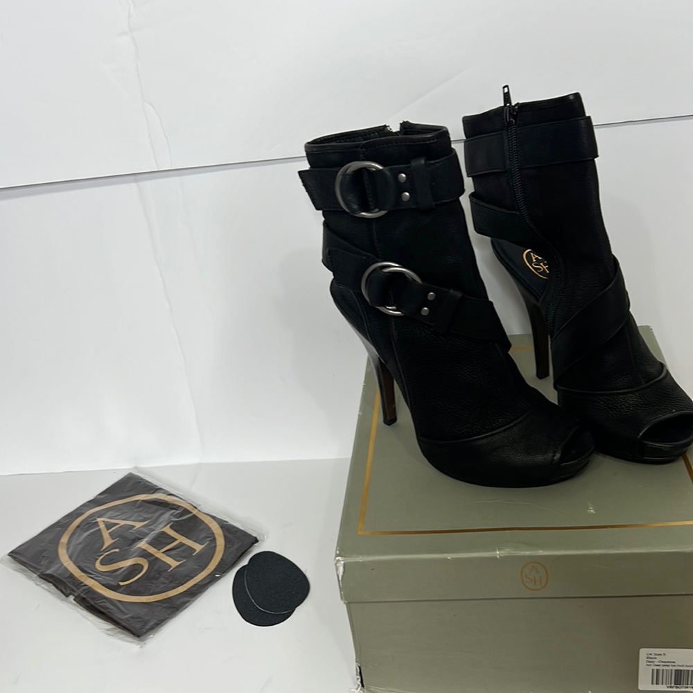 Ash Desir Peep Toe Multi Buckle Heel. EUC. Worn once.